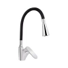 Змішувач для кухні Lidz Tani 007F3 з гнучким виливом (k40) Chrome/Black