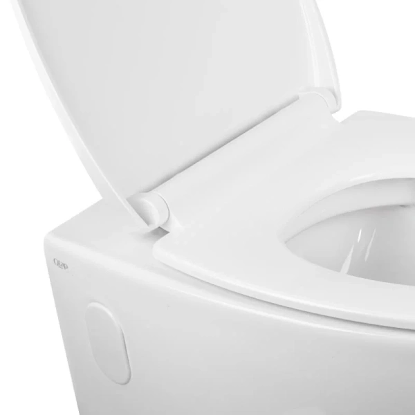 Унітаз підвісний Qtap Leo безободковий з сидінням Slim Soft-close