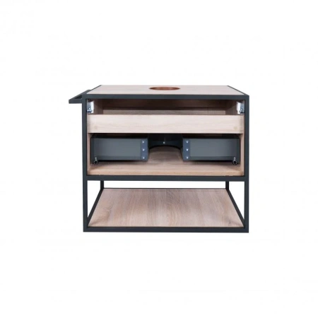 Тумба підвісна Qtap Taurus 600х476х469 Whitish oak зі стільницею
