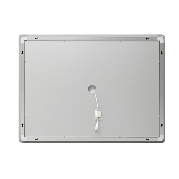 Дзеркало Lidz Kubis (KU2) 1000х800 з годинником, з LED-підсвічуванням Touch, з антизапотіванням, з регулюванням яскравості
