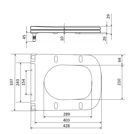 Сидіння для унітазу Qtap (Stork, Aquarius 630) 420x336x22 мм, White, з мікроліфтом, Slim Duroplast, Quick Release
