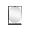 Дзеркало Qtap Taurus 800х850х140 Black/Whitish oak з LED-підсвічуванням