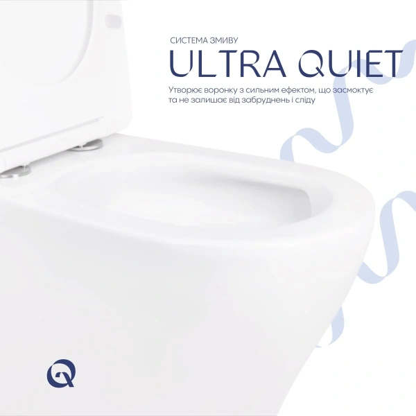 Унітаз-компакт Qtap Cardinal Ultra Quiet безободковий з сидінням Soft-close