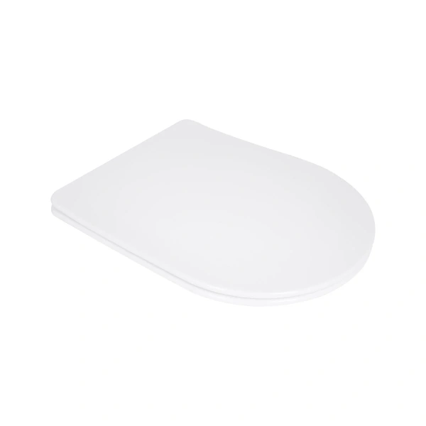 Сидіння для унітазу Qtap (Evia, Arvin, Leo 630) 410x330x22 мм, White, з мікроліфтом, Slim Duroplast, Quick Release