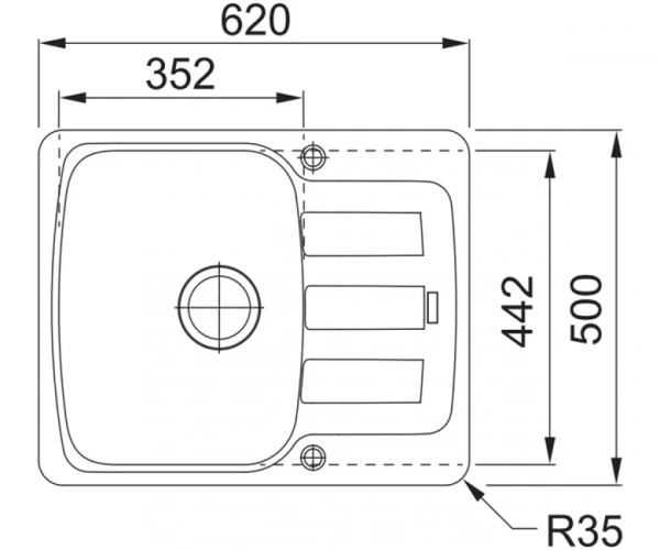 Фото Мийка для кухні FRANKE ANTEA AZG 611-62