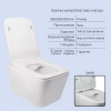 Набір Qtap інсталяція 3 в 1 Nest з панеллю квадратного змиву + унітаз з сидінням Crow