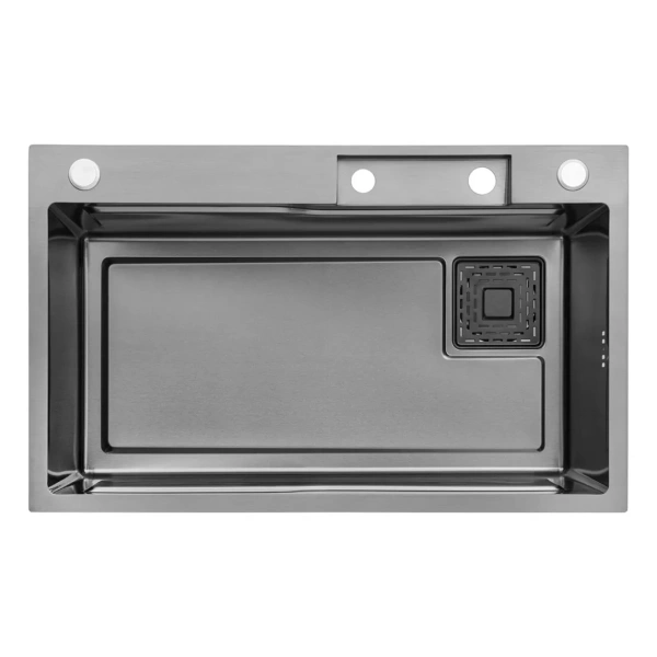Фото Кухонна мийка Kroner KRP Schwarze - SET7546HM PVD (3.0/0.7 мм)