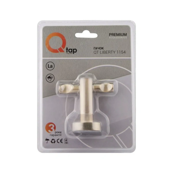 Гачок подвійний у ванній кімнаті Qtap LIBERTY