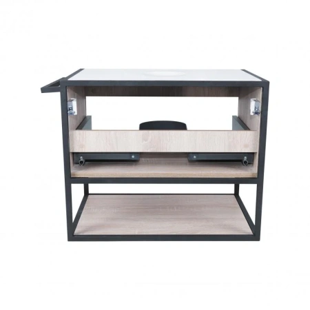 Тумба підвісна Qtap Taurus 700х476х469 White/Whitish oak зі стільницею
