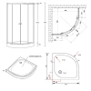Фото Душова кабіна Lidz Wieza 80x80