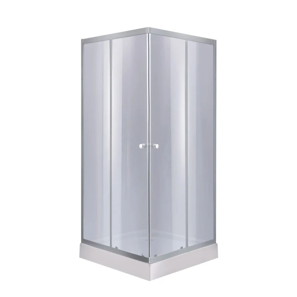 Душова кабіна Lidz Wawel SC80x80.SAT.LOW.GR, скло тоноване 4 мм + душовий піддон Lidz ST80x80х14