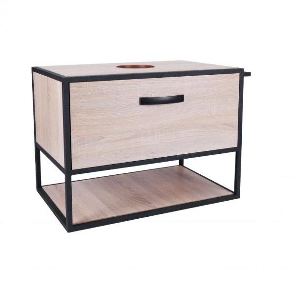 Тумба підвісна Qtap Taurus 800х476х469 Whitish oak зі стільницею