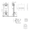 Готове рішення Qtap для ванної кімнати: підвісний унітаз Swan Ultra Quiet 520x360x320 + комплект інсталяції Nest 4 в 1 (лінійна клавіша White)