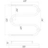 Фото Рушникосушка електричний Qtap Snake