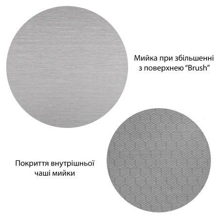 Фото Комплект кухонна мийка Kroner Derby-5050HM Brush + cушарка для посуду Kroner Matte-SCH4333-2 + змішувач Kuche-C132BLK + дозатор Spender-016