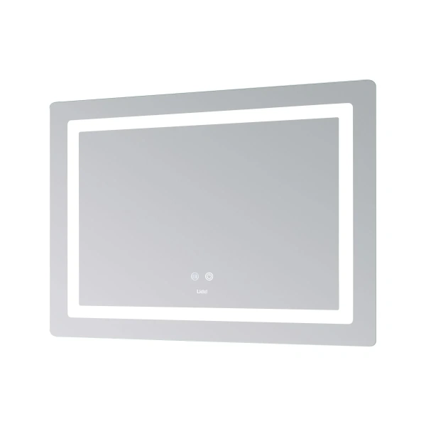 Дзеркало Lidz Kubis (KU2) 900х700 з LED-підсвічуванням Touch, з антизапотіванням, з регулюванням яскравості
