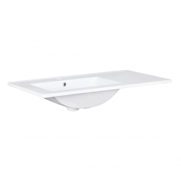 Раковина врізна прямокутна ліва 910x470x180 White з донним клапаном Qtap QT0111750690LW