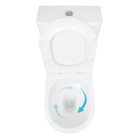 Унітаз підлоговий Qtap Evia Ultra Quiet 630×350×795 мм з сидінням Soft-close, White