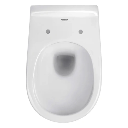 Унітаз підвісний безобідковий Kroner Oker WHI533536 RIMLESS з сидінням