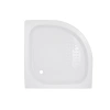 Фото Душовий піддон Lidz Kapielka ST90x90x14 низький, напівкруглий, діаметр зливу 52 мм