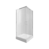 Набір Qtap душова кабіна Taurus Clear 2020x900x900 мм + піддон Tern 90x90x12 см з сифоном