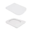 Унітаз підвісний Crow Rimless 485х340х330 мм, White, з сидінням Slim Duroplast/ Soft-close/ Quick Release Qtap