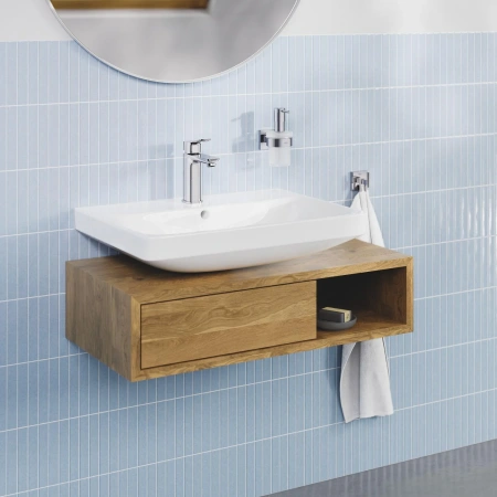 Фото Набір змішувачів 2 в 1 для ванної кімнати Grohe QuickFix Vitalio Comfort Cube зі змішувачем для раковини Dice (UA203101TM)