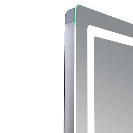 Дзеркало Qtap Mideya (MI2) 600х800 з годинником, з LED-підсвічуванням Touch, з антизапотіванням, димером, рег. яскравості