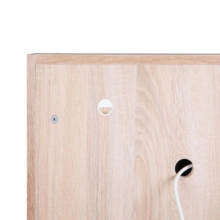 Дзеркальна шафа підвісна Qtap Pisces 600х800х140 Whitish oak з LED-підсвічуванням