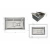 Фото Мийка для кухні інтегрована Lidz Handmade H7545 Brushed Steel 3,0/1,0 мм