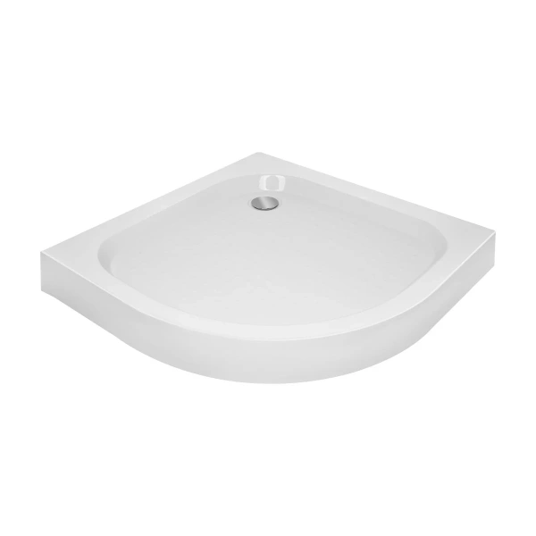 Душовий піддон Lidz Kapielka ST90x90x14 низький, напівкруглий, діаметр зливу 52 мм