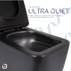 Унітаз підвісний Qtap Gemini Ultra Quiet 485×340×350 мм, Matt Black, з сидінням Slim Duroplast / Soft-close / Quick Release