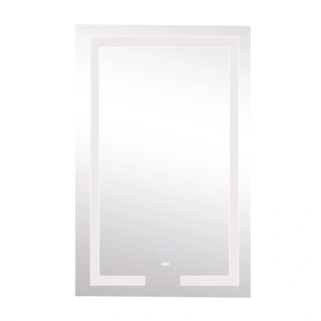 Дзеркало настінне прямокутне 800х500 з LED-підсвічуванням, з антизапотіванням Lidz Kubis