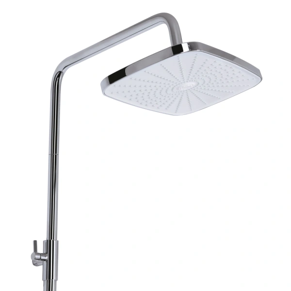 Душова система на три споживача (з виливом) хром телескопічна 850-1200 мм Qtap Gemini
