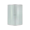 Фото Душова кабіна Lidz Latwa SC80x80.SAT.HIGH.FR напівкругла, скло Frost 4 мм + душовий піддон ST80x80x41, з панеллю