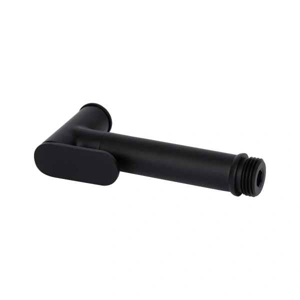 Фото Лійка для гігієнічного душу Qtap Rucni округла Black Matt
