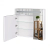 Дзеркальна шафа підвісна Qtap Robin 800х730х145 White з LED-підсвічуванням