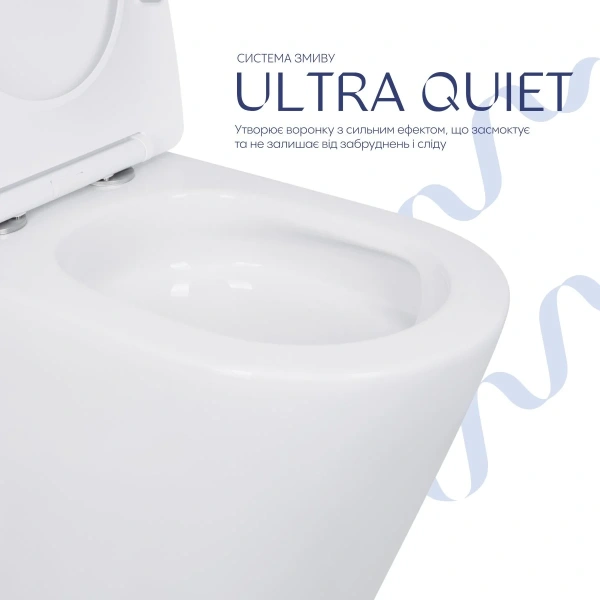 Унітаз-компакт Qtap Scorpio безободковий Ultra Quiet з сидінням Soft-close