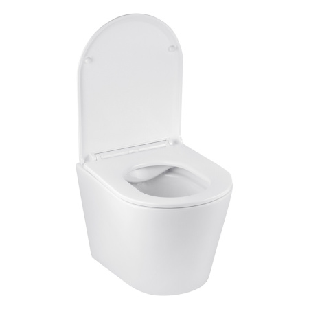 Унітаз підвісний безобідковий Kroner Armada WHI513636 RIMLESS з сидінням Slim Duroplast / Soft-close