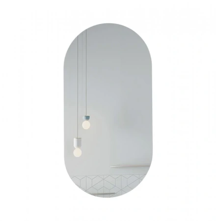 Дзеркало настінне овальне, LED Lidz 500х900 Qtap Scorpio