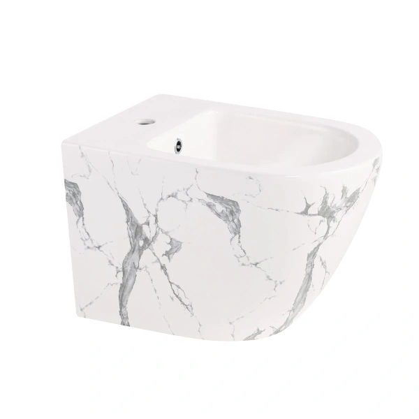 Біде підвісне Qtap Robin 515x370x350 мм, Marble