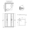 Фото Набір Qtap душова кабіна Taurus Clear 2020x900x900 мм + піддон Tern 90x90x12 см з сифоном