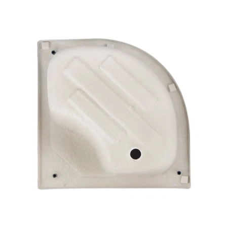 Фото Душова кабіна Lidz Latwa SC80x80.SAT.HIGH.FR напівкругла, скло Frost 4 мм + душовий піддон ST80x80x41, з панеллю