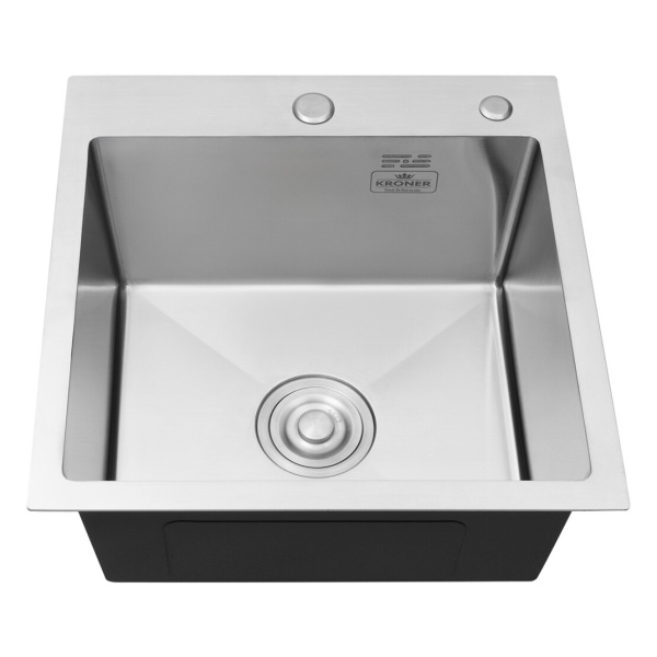 Кухонна мийка Kroner KRP Gebürstet - 4545HM (3.0/1.0 мм)