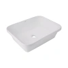 Раковина врізна Scorpio 510х390х145 мм, White, прямокутна, без донного клапана Qtap