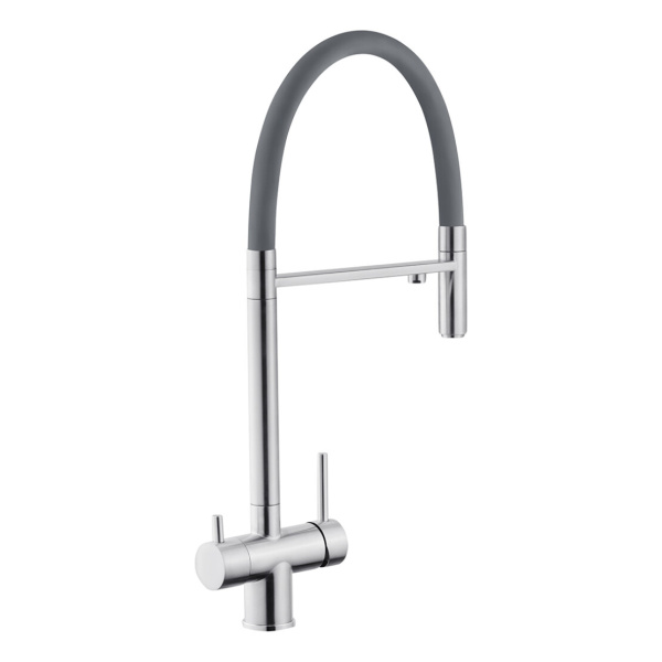 Змішувач для кухні на дві води з гнучким виливом Kroner Klassisch