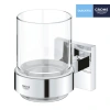 Склянка з тримачем для ванної кімнати Grohe QuickFix Start Cube