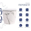 Унітаз підвісний Qtap Robin Ultra Quiet 520×365×340 мм, Marble, з сидінням Slim Duroplast / Soft-close / Quick Release
