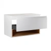 Тумба підвісна Qtap Robin 800х476х437 White/Whitish oak зі стільницею