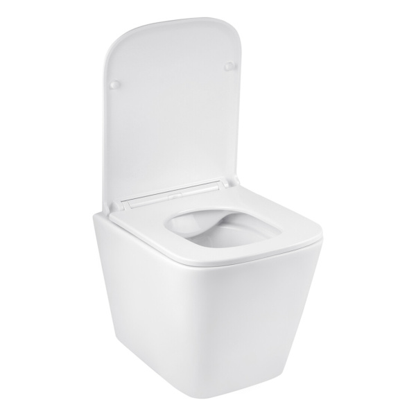 Унітаз підвісний безобідковий Kroner Eifel WHI493436 RIMLESS з сидінням Slim Duroplast / Soft-close 